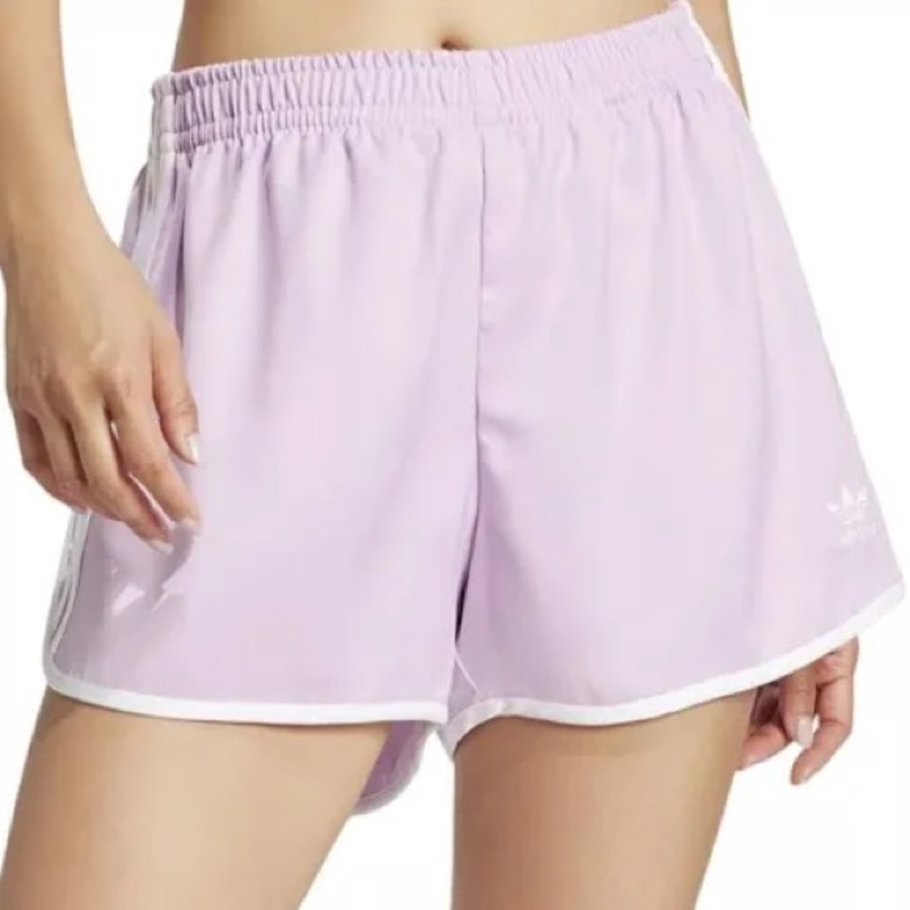 Adidas Women's 3S Sprinter Light Orchid With Stripe Athletic Shorts